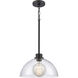 Julian 1 Light 14 inch Matte Black Pendant Ceiling Light