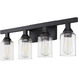 Neighborhood Chicago 4 Light 28 inch Flat Black Vanity Light Wall Light