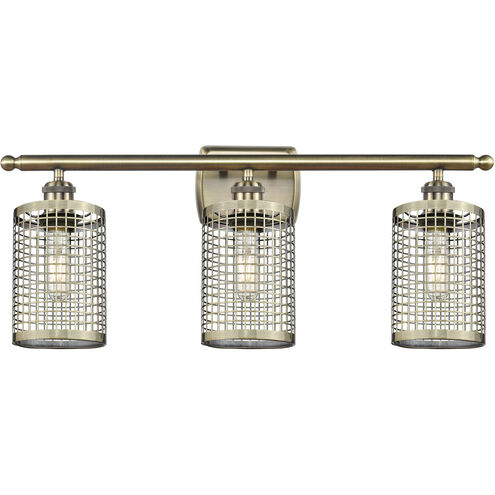 Nestbrook 3 Light 26 inch Antique Brass Bath Vanity Light Wall Light