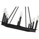 Barclay 10 Light 34 inch Matte Black Linear Chandelier Ceiling Light