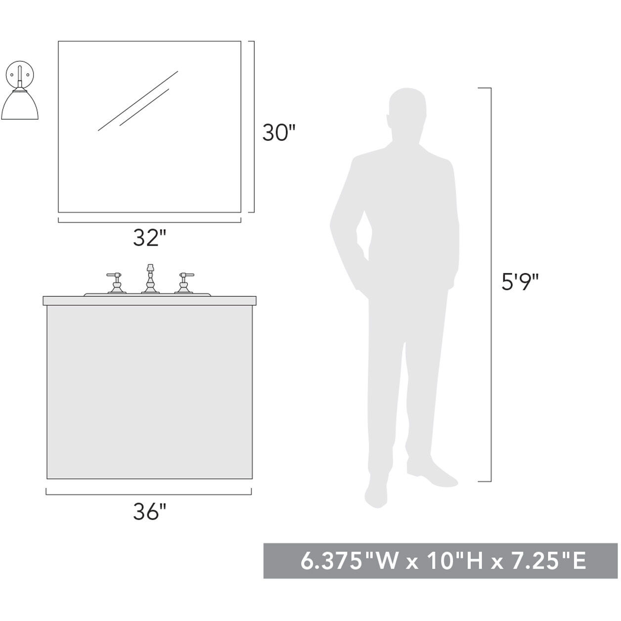 Yep Zoey 1 Light 6.38 inch Olympic Gold Wall Sconce Wall Light in Matte White