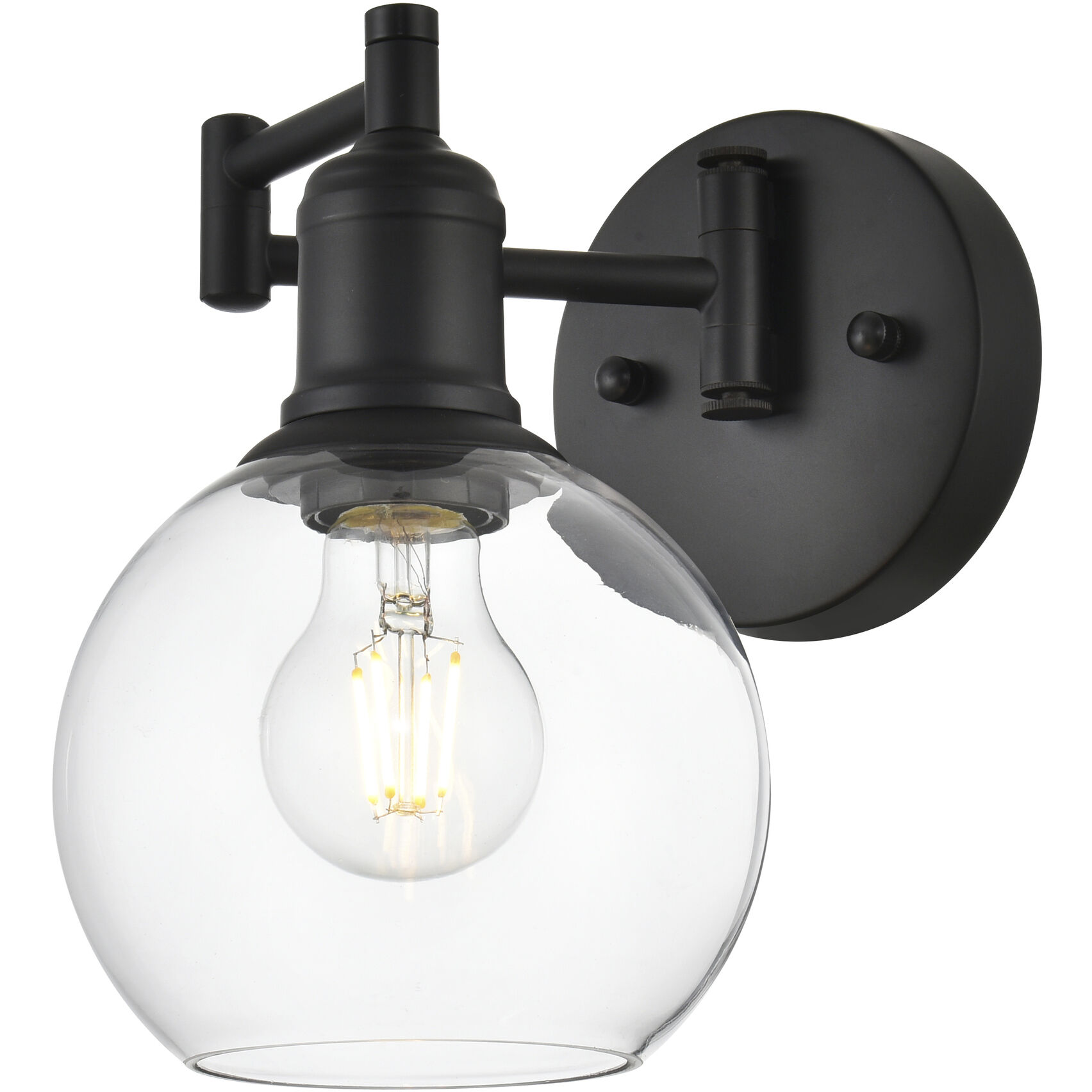 Davian 12 inch 40.00 watt Black Swing Arm Wall Sconce Wall Light