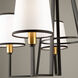 Coco LED 25.6 inch Gold and Black Chandelier Ceiling Light