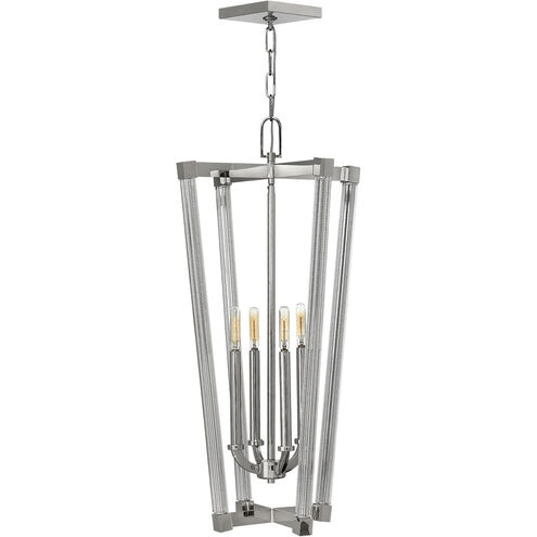 Empire 4 Light 17 inch Polished Nickel Foyer Ceiling Light, Single Tier