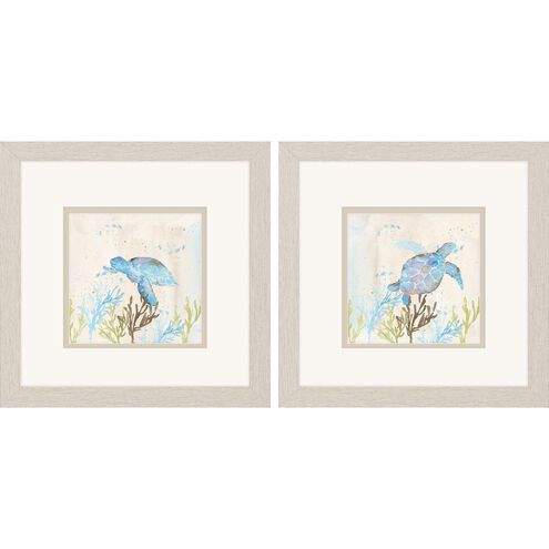 Animals Collection Distressed Whitewash Framed Art