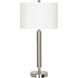 Hotel 30 inch 100 watt Brushed Steel Table Lamp Portable Light