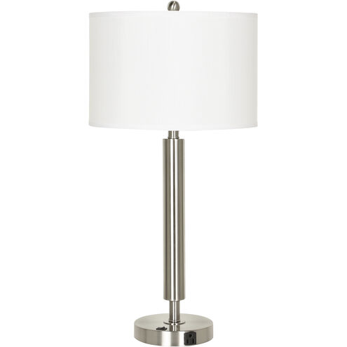 Hotel 30 inch 100 watt Brushed Steel Table Lamp Portable Light