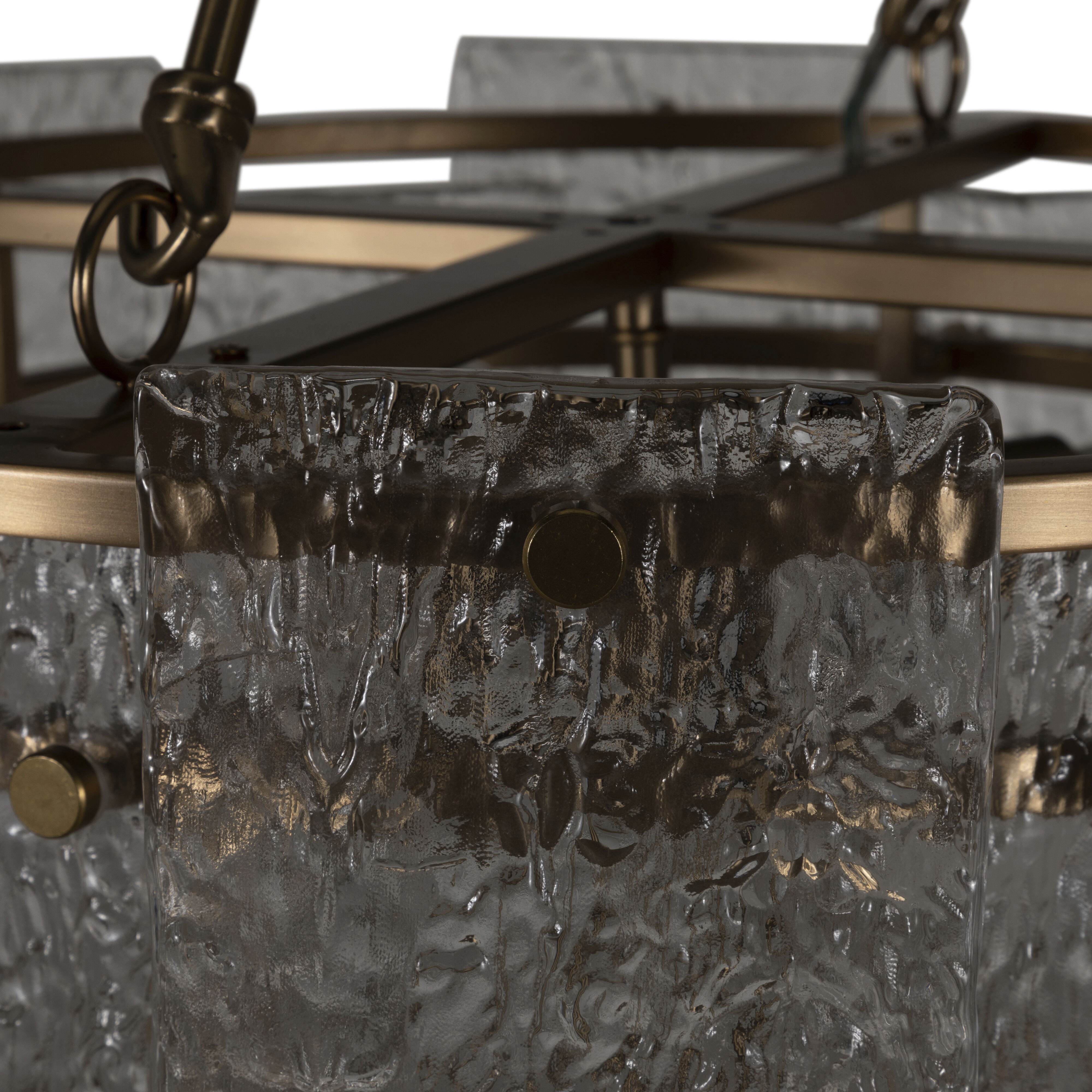 Augusta 5 Light 22 inch Antique Brass and Cast Glass Chandelier Ceiling Light