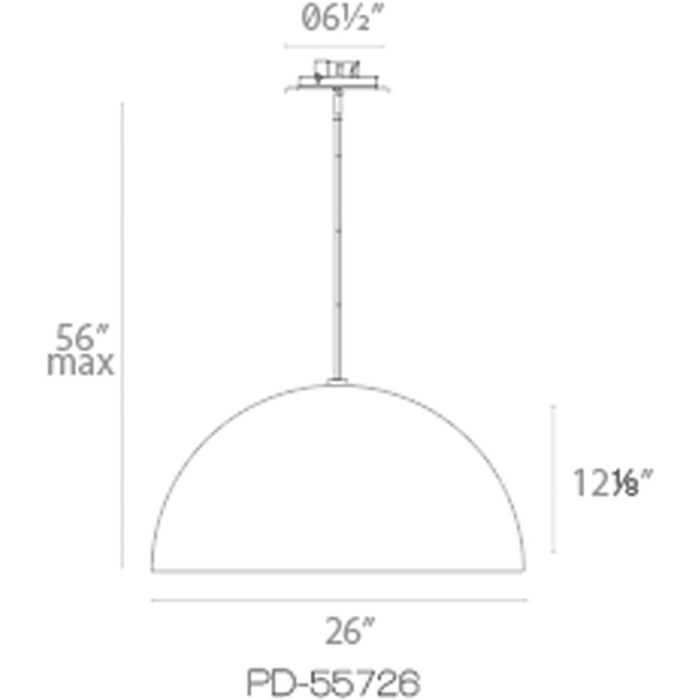 Yolo LED 23.63 inch Black Gold Leaf Pendant Ceiling Light in 26in.