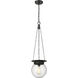 Calhoun 1 Light 9 inch Matte black Pendant Ceiling Light