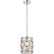 Eternity 1 Light 9 inch Chrome Pendant Ceiling Light