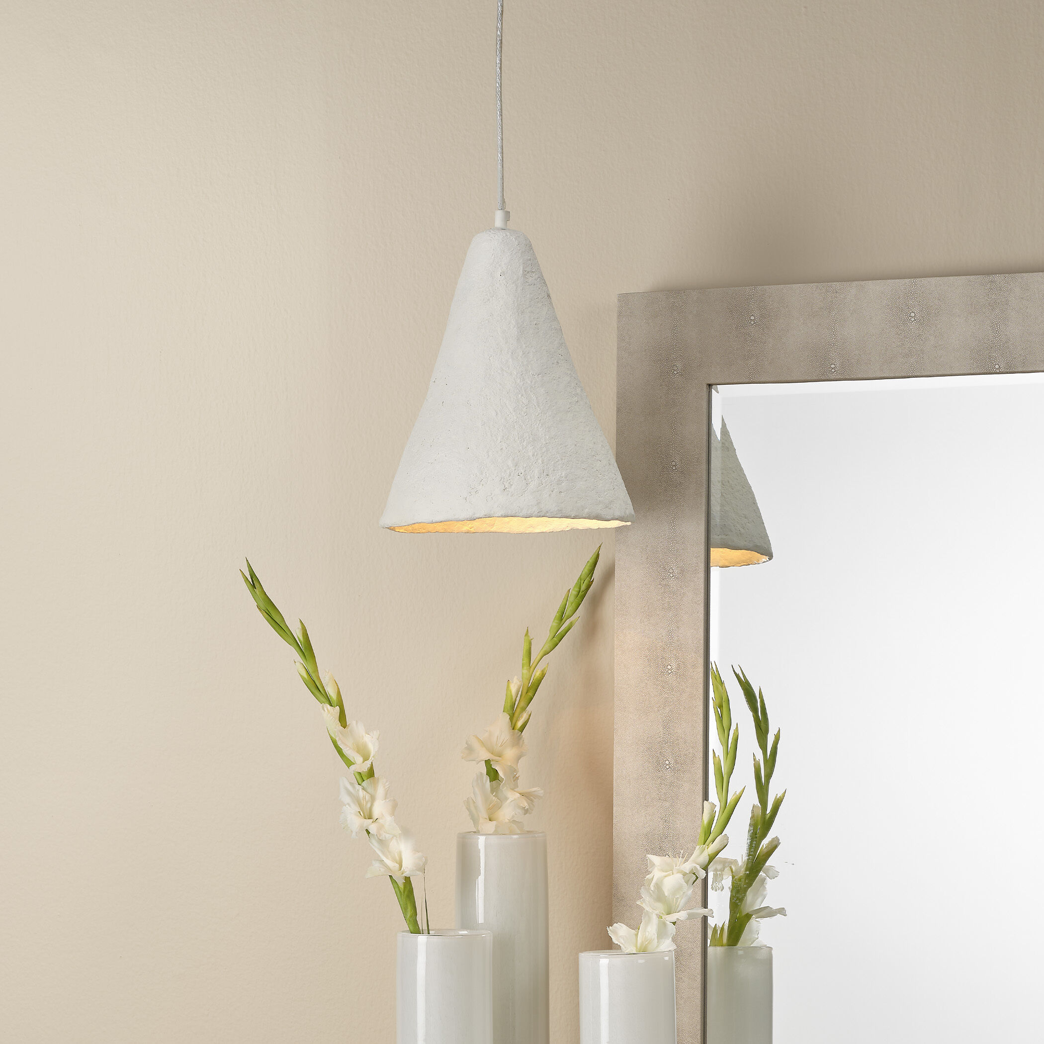 Folio 1 Light 10.25 inch Off White Pendant Ceiling Light