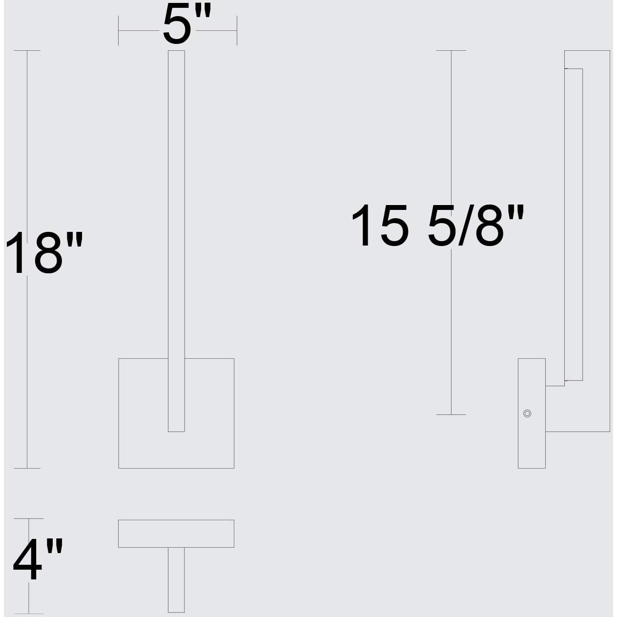 Lana LED 18 inch Sand Black Outdoor Wall Sconce