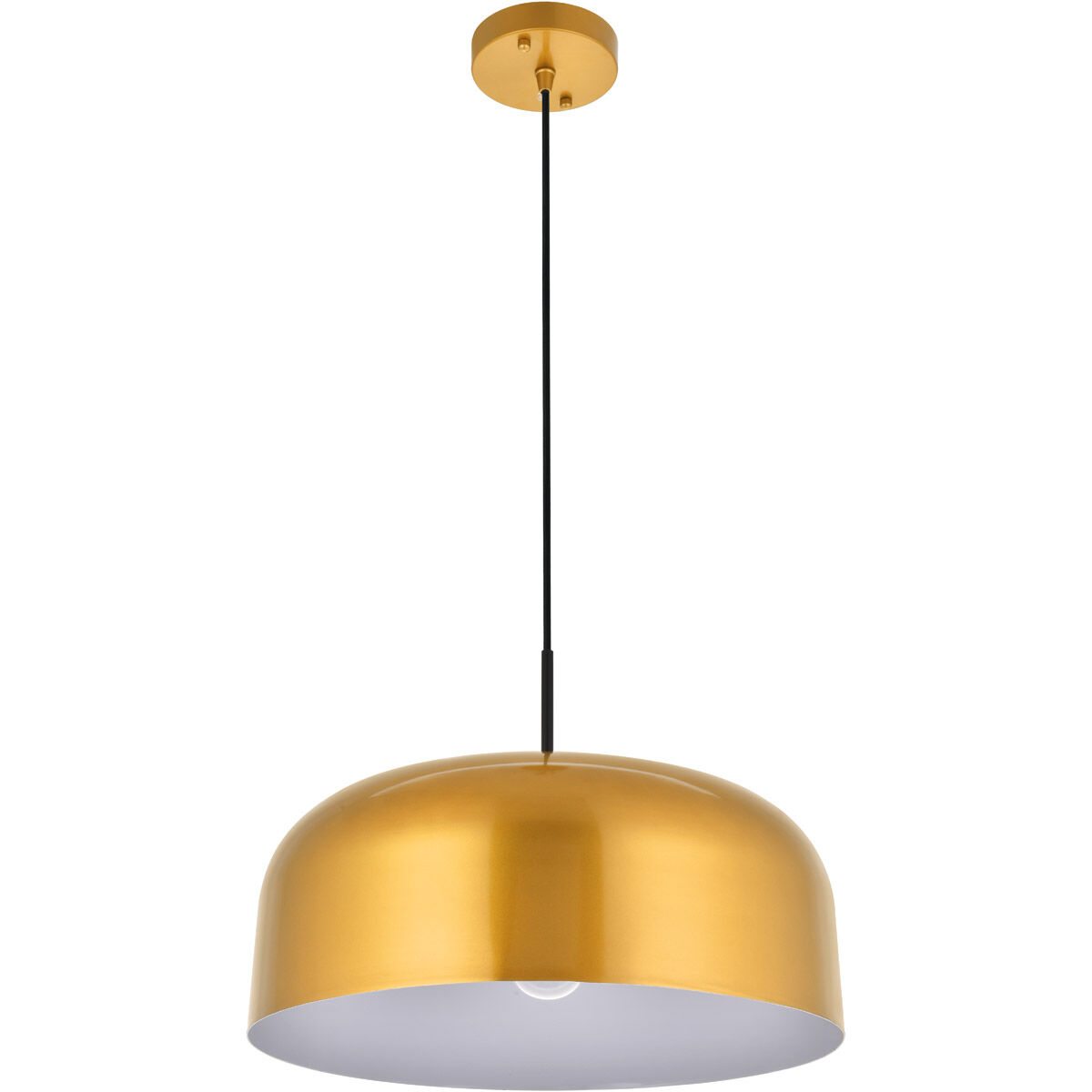Etude 1 Light 16.5 inch Satin Gold Pendant Ceiling Light
