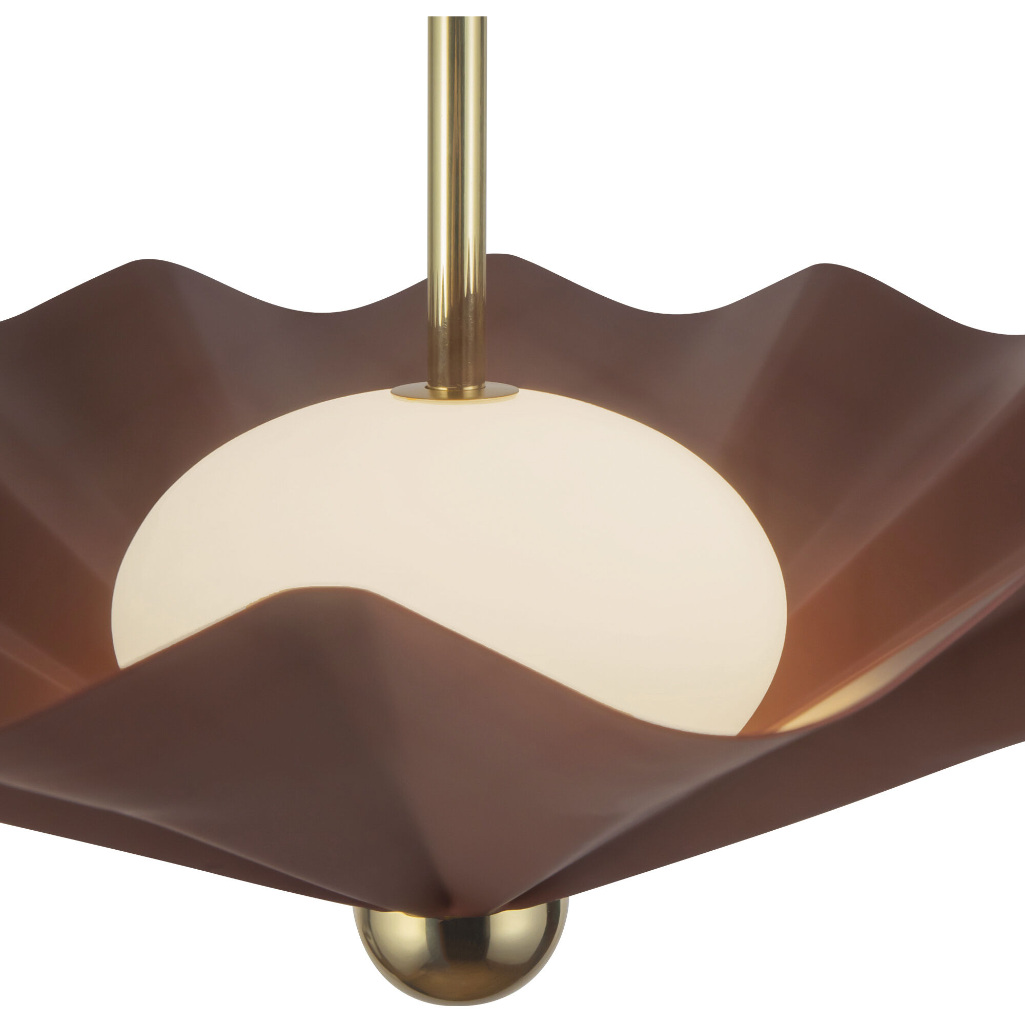 Furrow 25 inch Burgundy Pendant Ceiling Light