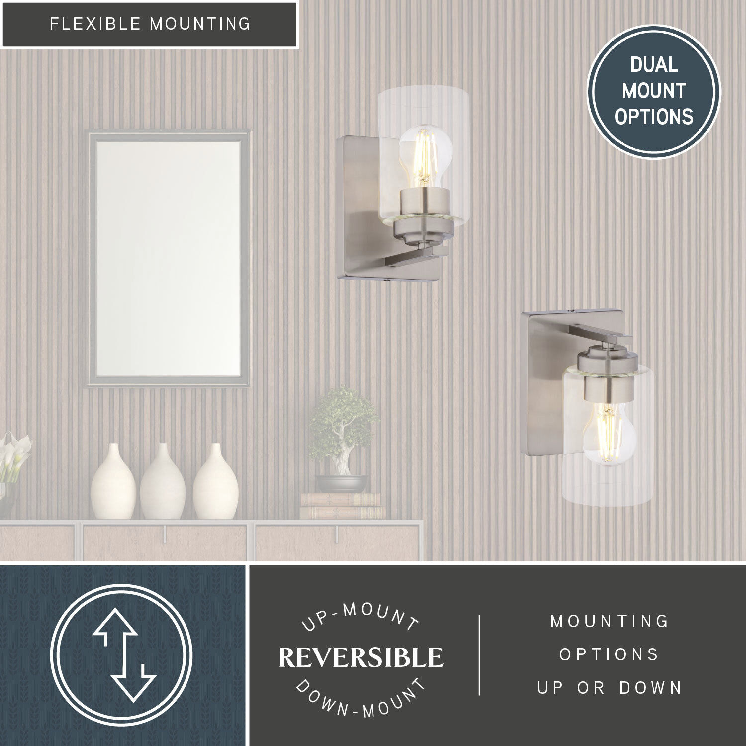 Park Ridge 1 Light 4.75 inch Satin Nickel Bathroom Light Wall Light