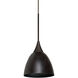 Divi 1 Light Bronze Cord Pendant Ceiling Light in Incandescent