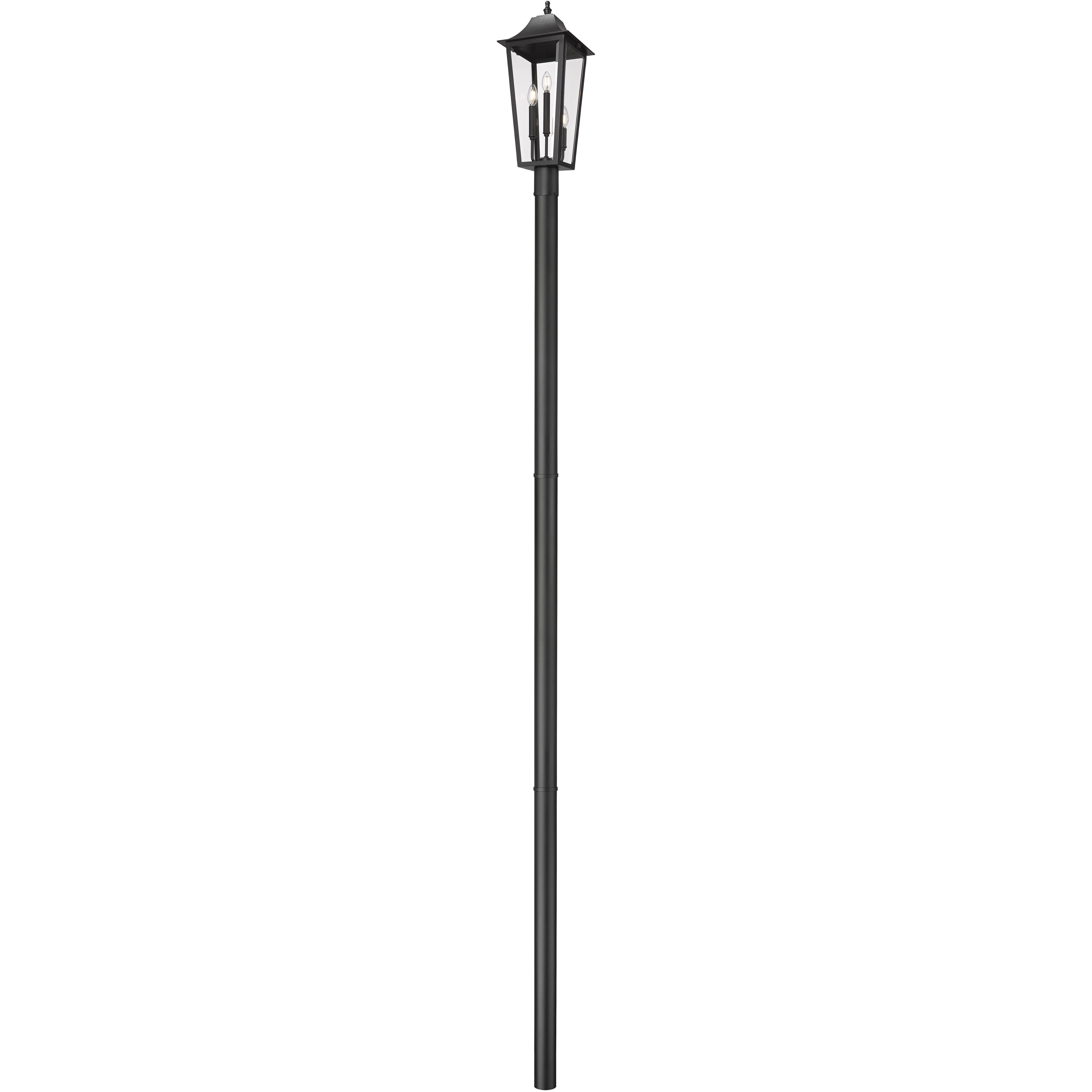Gannon 3 Light 144.75 inch Black Outdoor Post Mounted Fixture