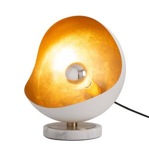 Luna Bella 12 inch 100.00 watt White and Gold Desk Lamp Portable Light