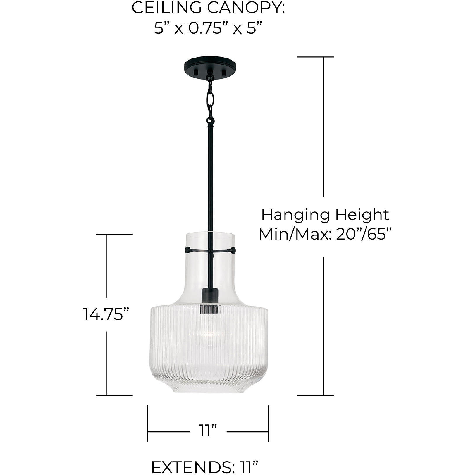 Capital Lighting 345111MB Nyla 1 Light 11 inch Matte Black Pendant ...