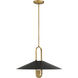 Goldenridge 1 Light 20 inch Legacy Brass and Dark Matte Black Pendant Ceiling Light