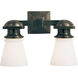 Chapman & Myers Ny Subway 2 Light 14 inch Bronze Double Bath Light Wall Light