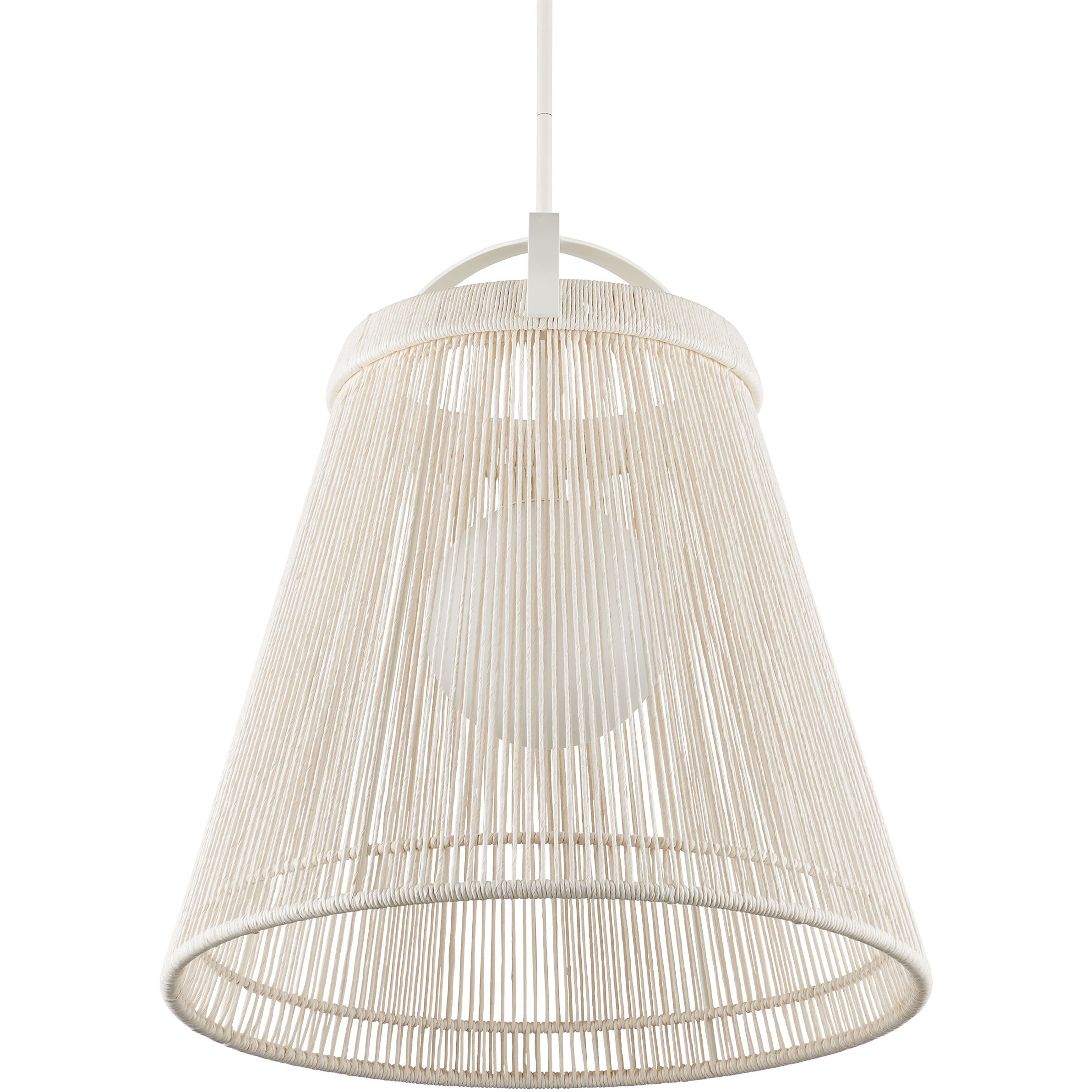 Parnell 1 Light 24 inch White/Frosted White/Gesso White Pendant Ceiling Light, Medium