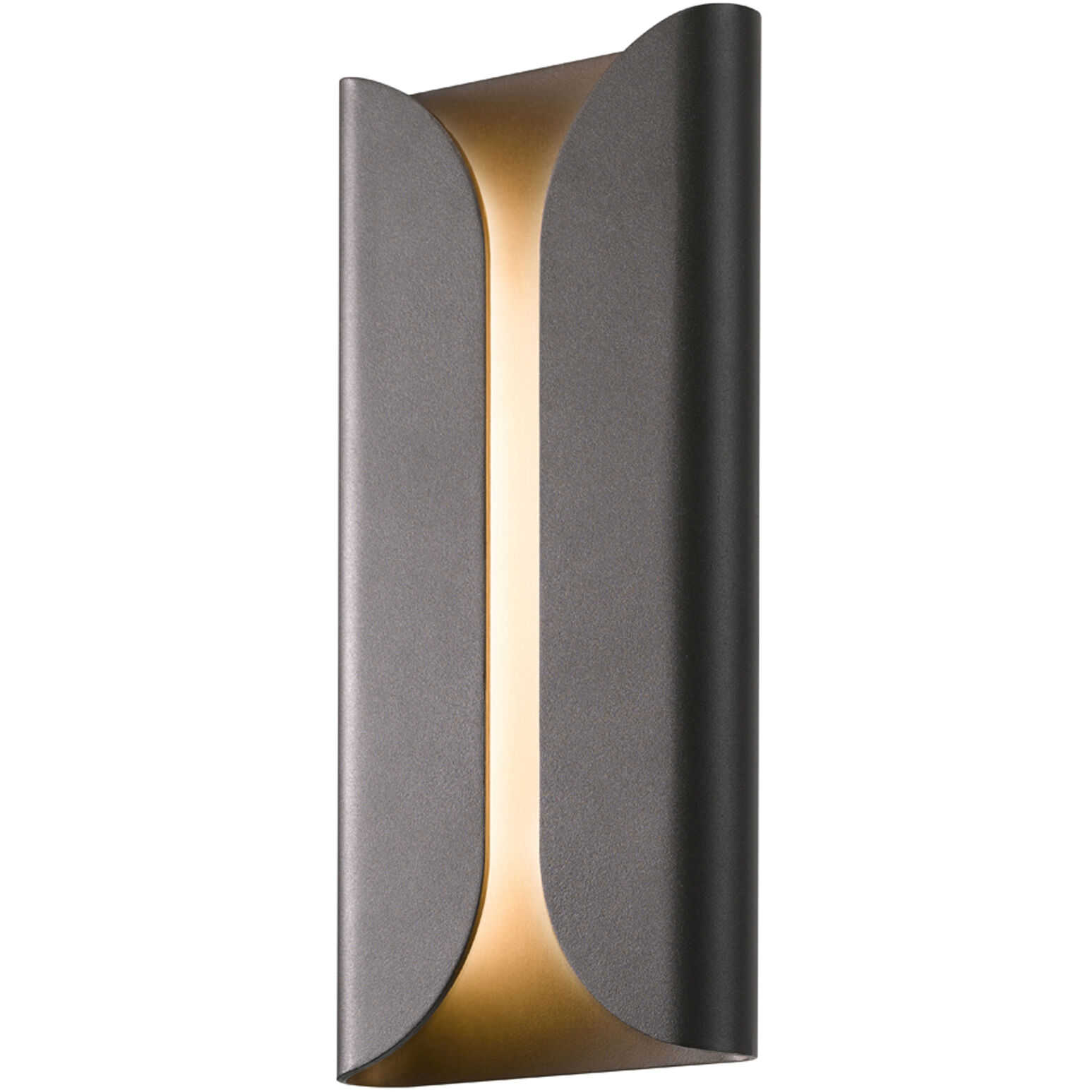 Folds LED 14 inch Textured Bronze Indoor-Outdoor Sconce, Inside-Out