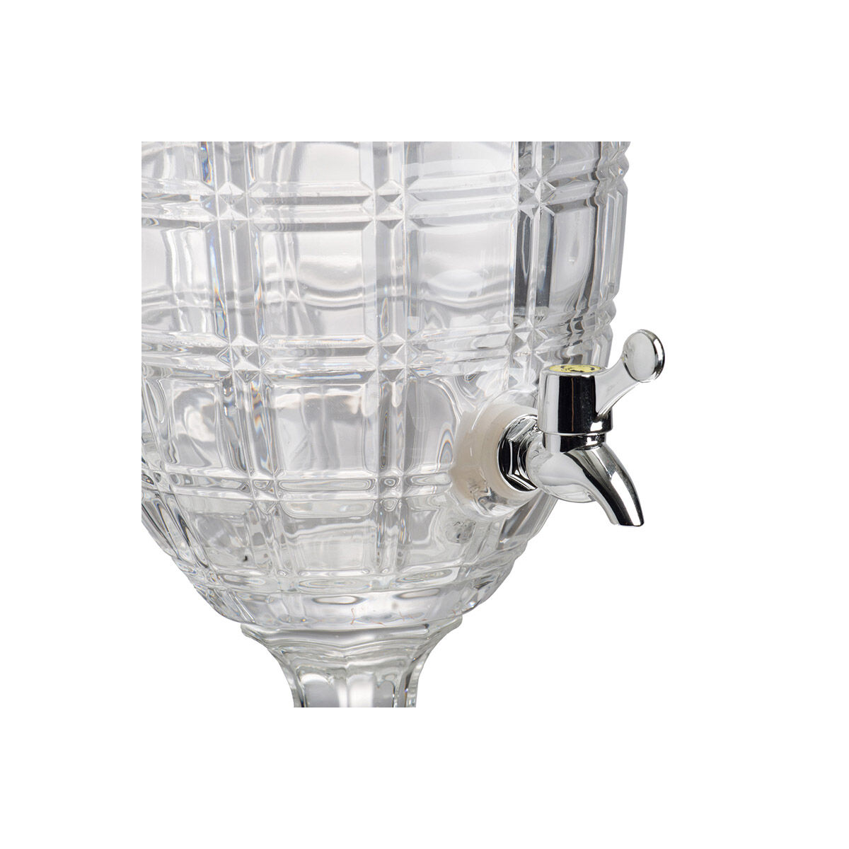 Anita Clear and Polished Silver Drink Dispenser
