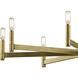 Erzo 8 Light 35.5 inch Natural Brass Chandelier 1 Tier Large Ceiling Light, 1 Tier Large
