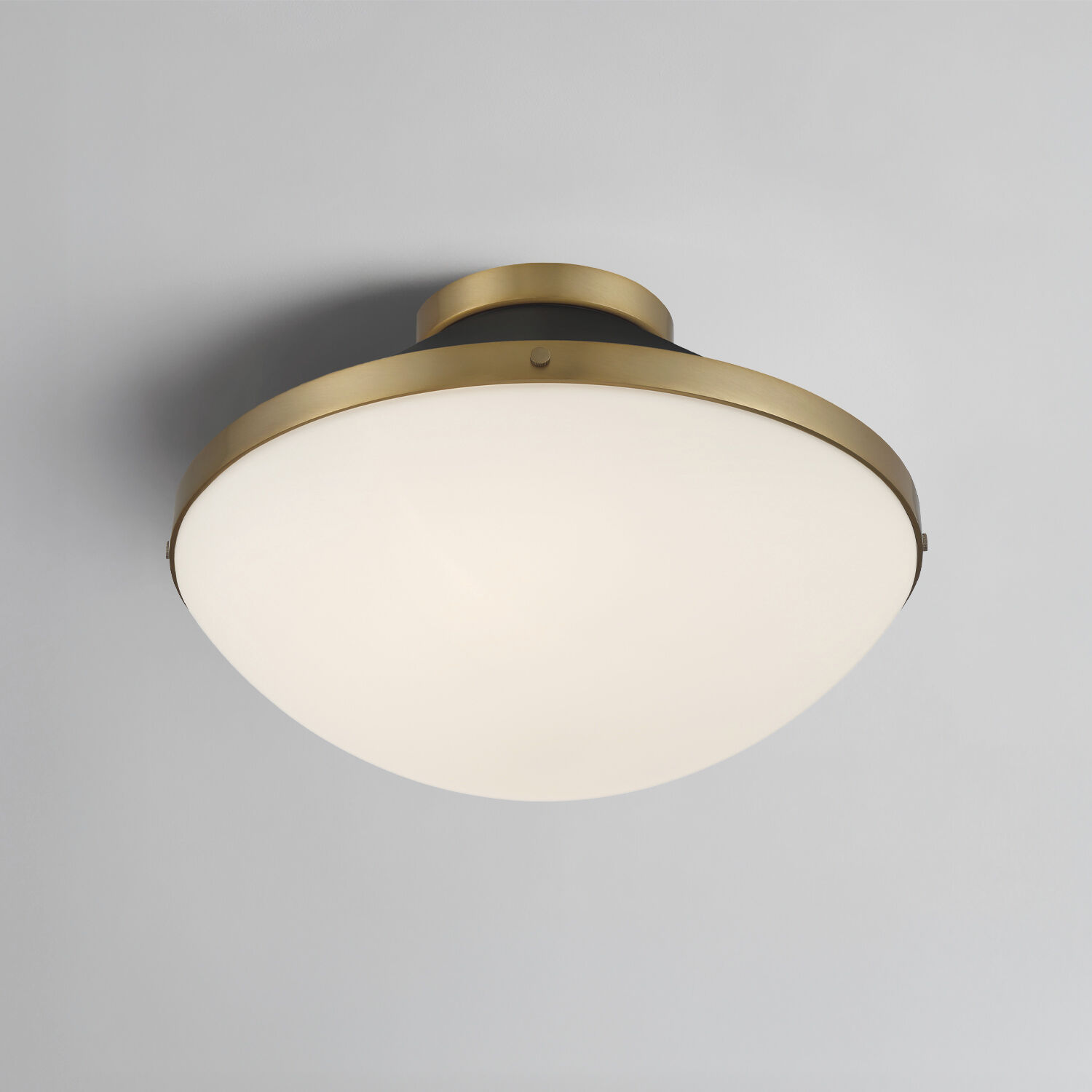 Xander 2 Light 16.25 inch Vibrant Gold Flush Ceiling Light in Vibrant Gold and Matte Black