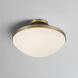 Xander 2 Light 16.25 inch Vibrant Gold Flush Ceiling Light in Vibrant Gold and Matte Black