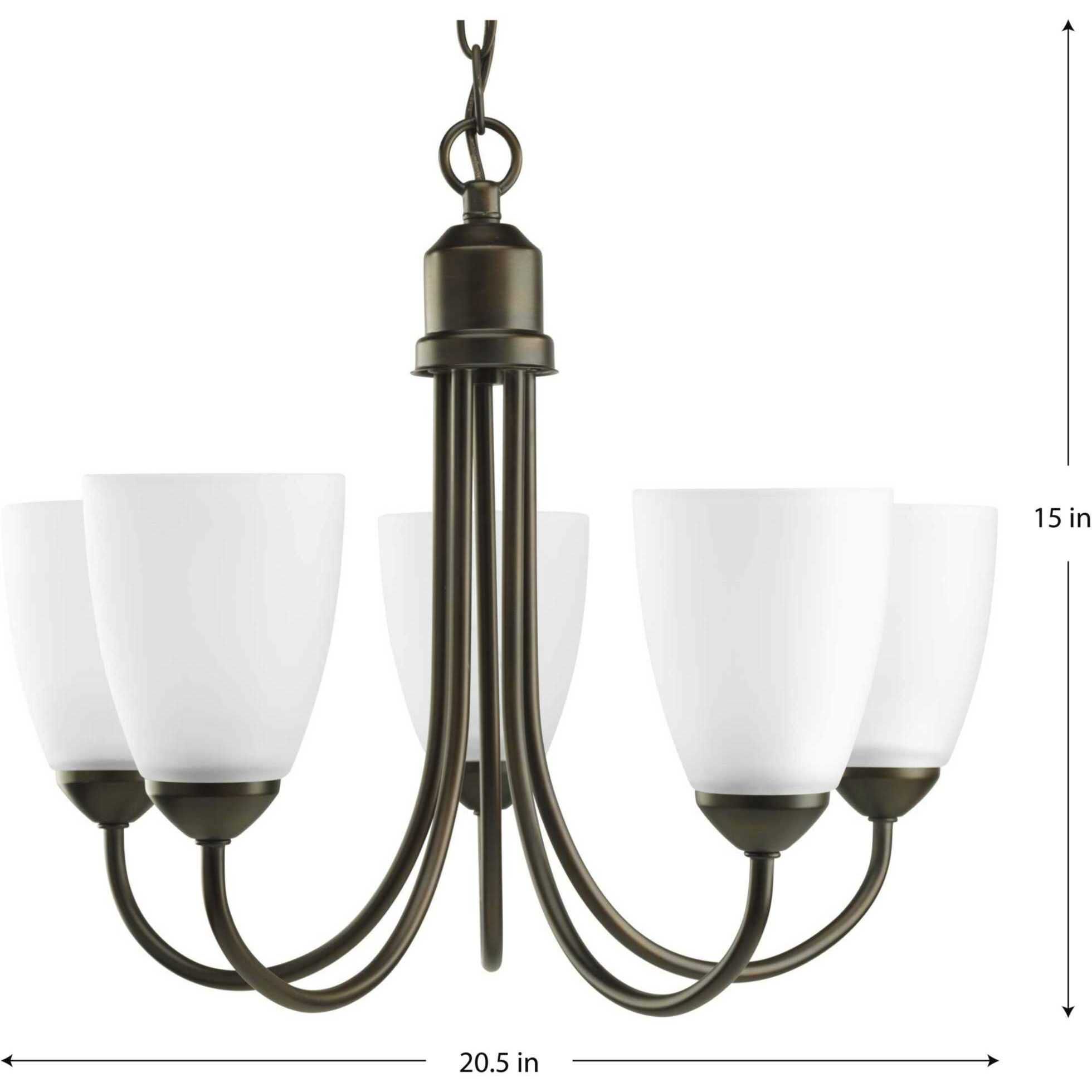 Gather 5 Light 21 inch Antique Bronze Chandelier Ceiling Light in Bulbs Not Included, Standard