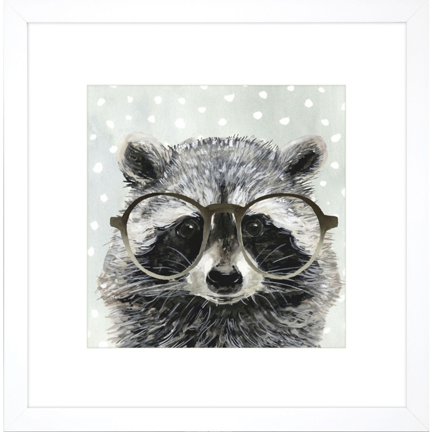 Four Eyed Forester Black and Gray and White and Neutral Framed Art, Propac