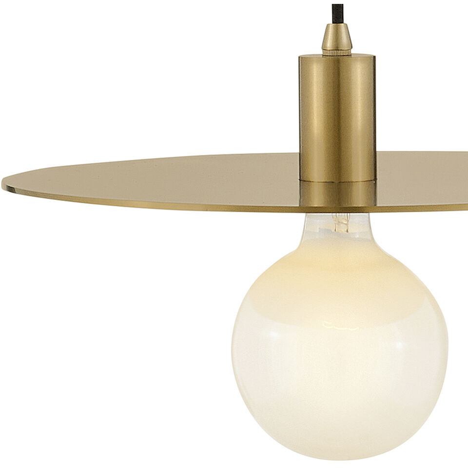 Lulu LED 15 inch Lacquered Brass Pendant Ceiling Light, Semi-Flush Mount