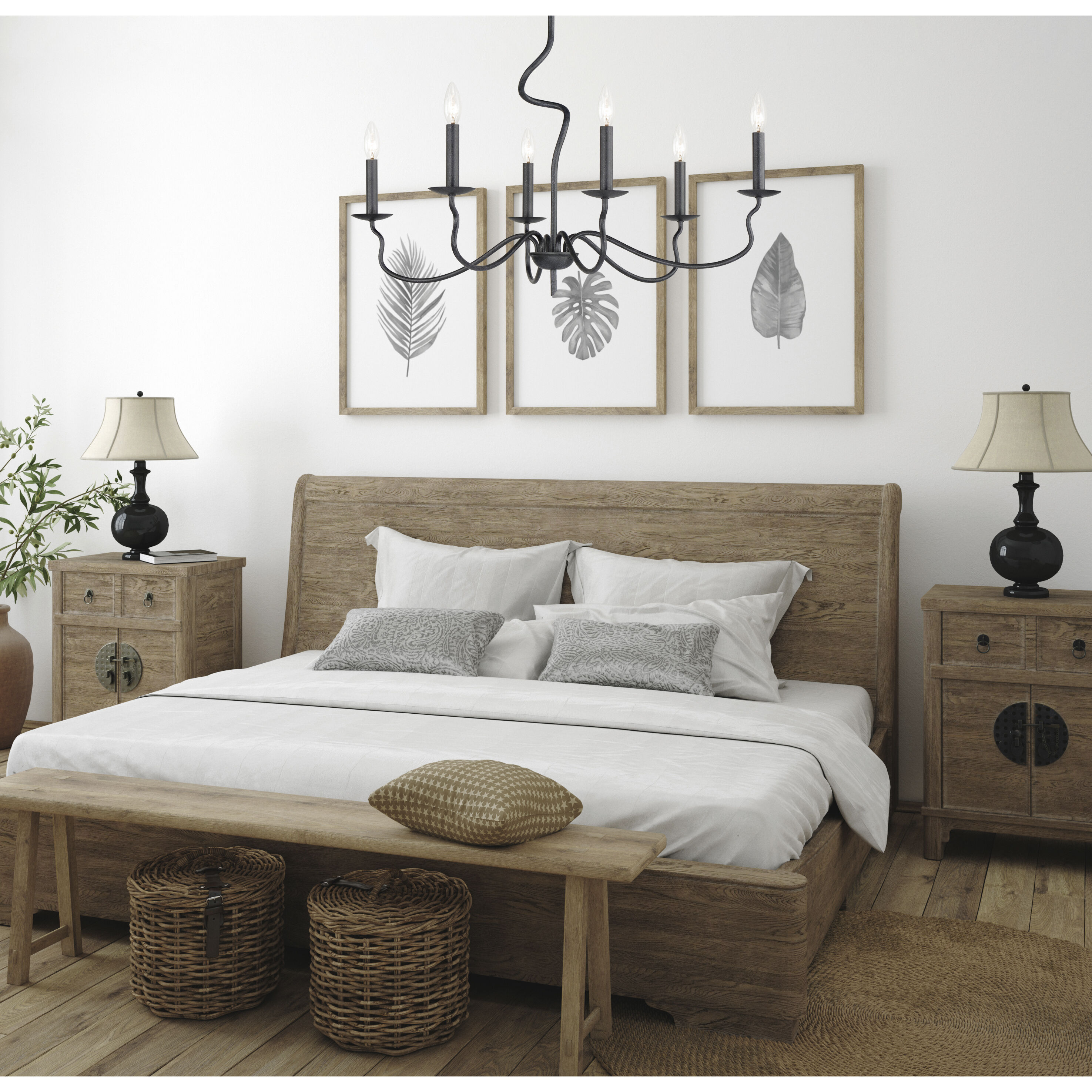 Padrona 6 Light 33 inch Black Oxide Chandelier Ceiling Light