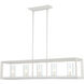 Smyth 5 Light 41 inch Natural White Linear Pendant Ceiling Light in Clear Glass