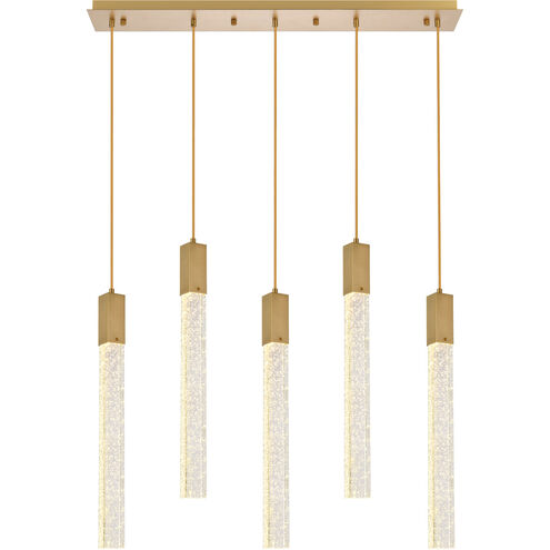 Weston 5 Light 36 inch Satin Gold Pendant Ceiling Light