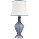 Zeta 33.25 inch 150 watt Gray Blue and Clear Table Lamp Portable Light