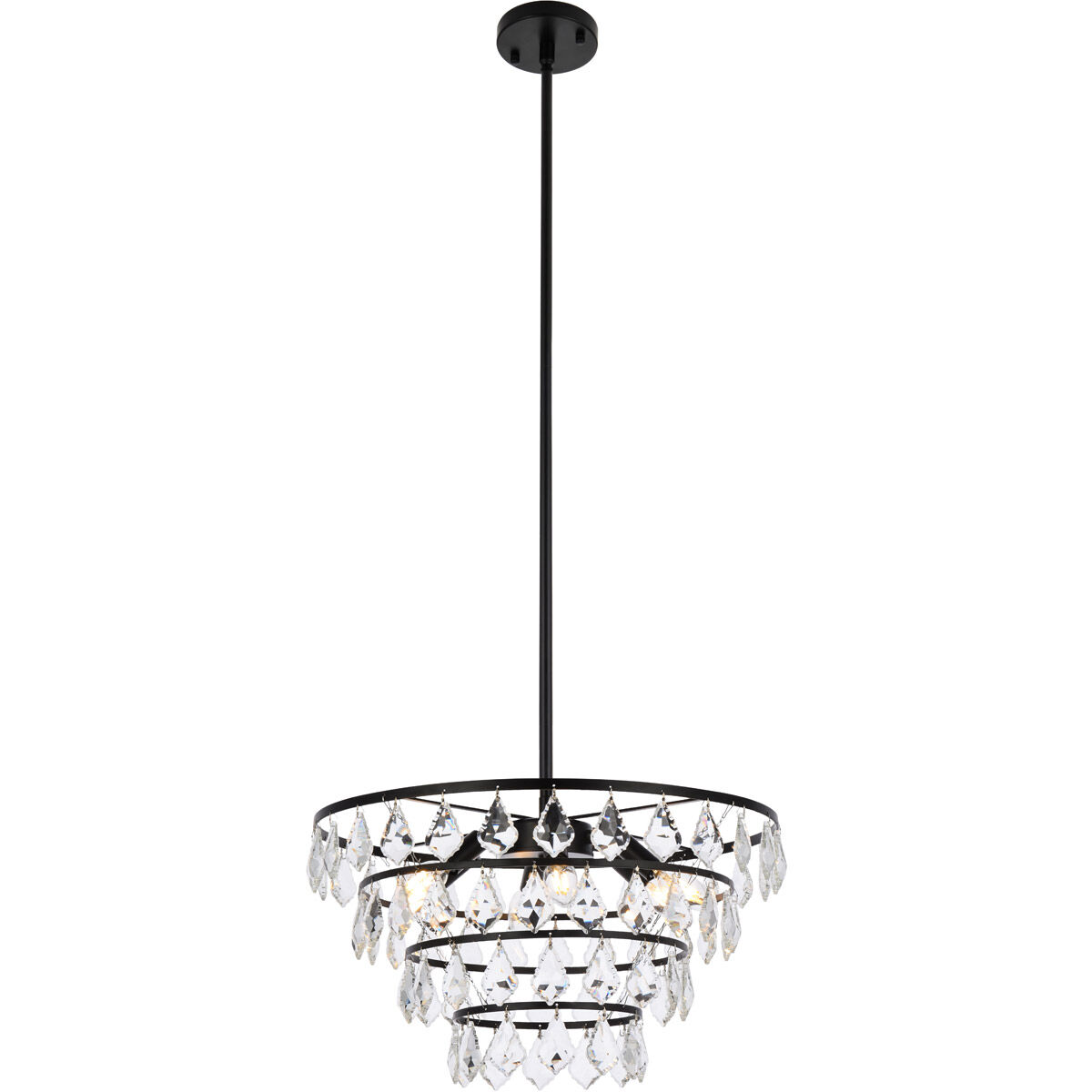 Ella 6 Light 20 inch Black Pendant Ceiling Light