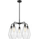 Cindyrella 5 Light 25 inch Matte Black Chandelier Ceiling Light in Seedy