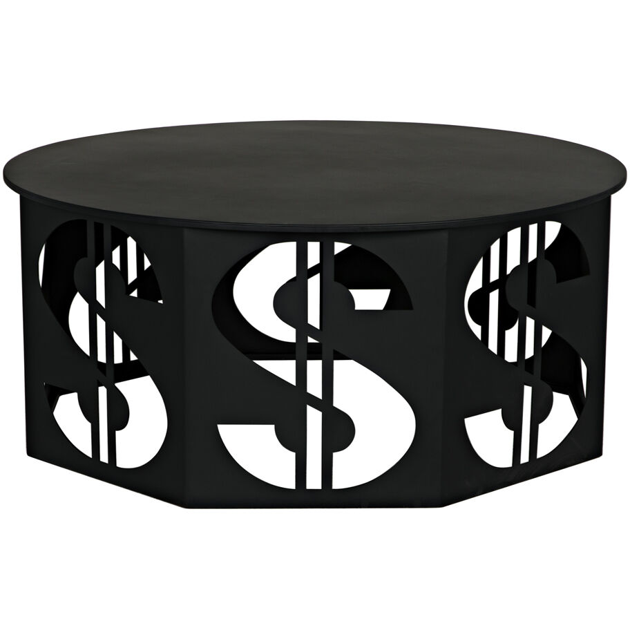 Dollar 39 X 39 inch Matte Black Coffee Table