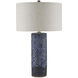 Polka Dot 28.25 inch 150 watt Reactive Blue Table Lamp Portable Light