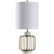 Westray 15 inch 150 watt White Marble and Brass Table Lamp Portable Light