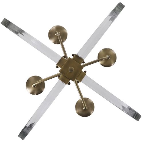 Grayson 4 Light 24 inch Antique Brass Chandelier Ceiling Light