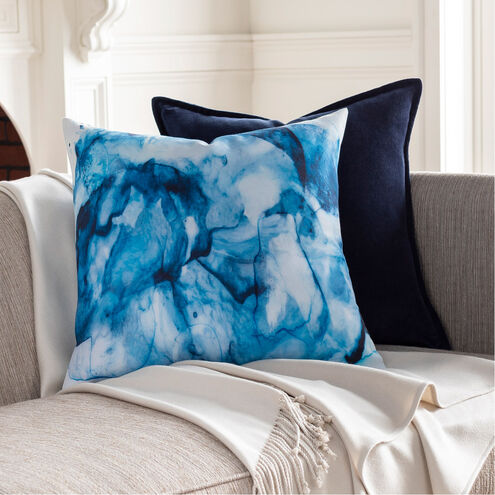 Azora 20 X 20 inch Silver Gray/Bright Blue/Pale Blue/Navy/Sky Blue Pillow Kit, Square