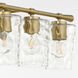 Goodwin 4 Light 32.88 inch Satin Nickel Vanity Light Wall Light in Aged Brass