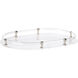 Acrylic Oval Clear and Silver Tray