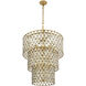 Windsor 13 Light 32 inch French Gold and Matte Black Chandelier Ceiling Light