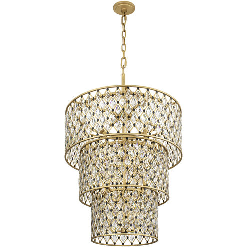 Windsor 13 Light 31.75 inch French Gold and Matte Black Chandelier Ceiling Light